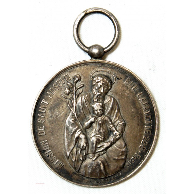 Médaille argent Mission St Joseph 228 rue Lafayette Paris 1908