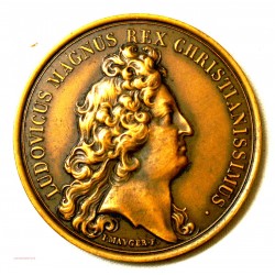 Médaille Louis XIV Soumission des dix villes d'Alsace  1680 Refrappe