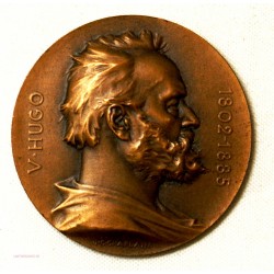 Médaille Victor Hugo Souvenir du centenaire 1902 par J.C. Chaplain