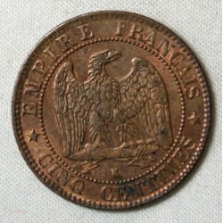 NAPOLEON III 5 centimes 1854 K bordeaux SUP COTE 65€