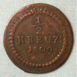 ALLEMAGNE - BADE 1/2 Kreuzer 1809