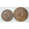 ESPAGNE - 5 et 10 centimos de Alfonso XII 1877 OM