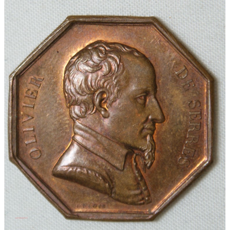 JETON - Olivier de serres, récompense du travail, Haute Garonne (bronze)