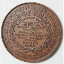 MEDAILLE HAITI Gal Salomon Expo international Amsterdam 1883