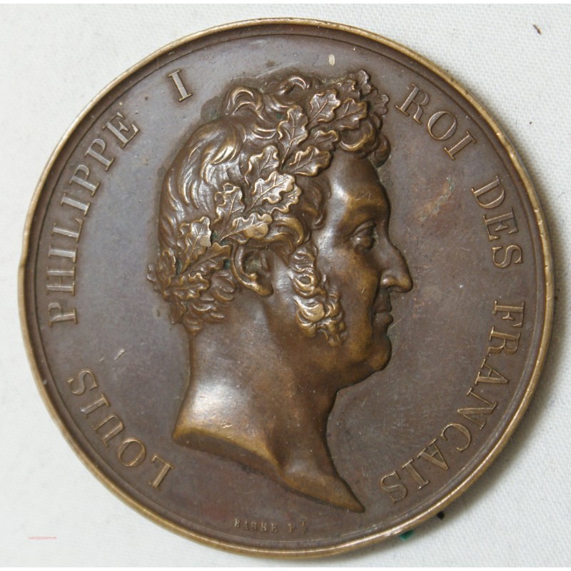 MEDAILLE Louis Philippe Ier, attribuée  Instituteur à Chinon 1831 par BARRE
