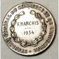 Médaille bronze argentée Honneur et Travail attribuée en 1934