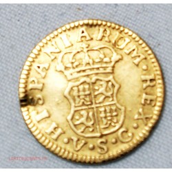 ESPAGNE - 1/2 escudo CARLOS III 1764 Seville