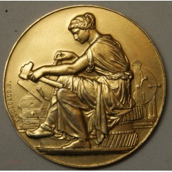 Médaille Ministère du Travail décernée en 1973 argent doré