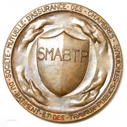 Médaille centenaire 1859-1959 SMABTP batiment et travaux publics par J.H COËFFIN