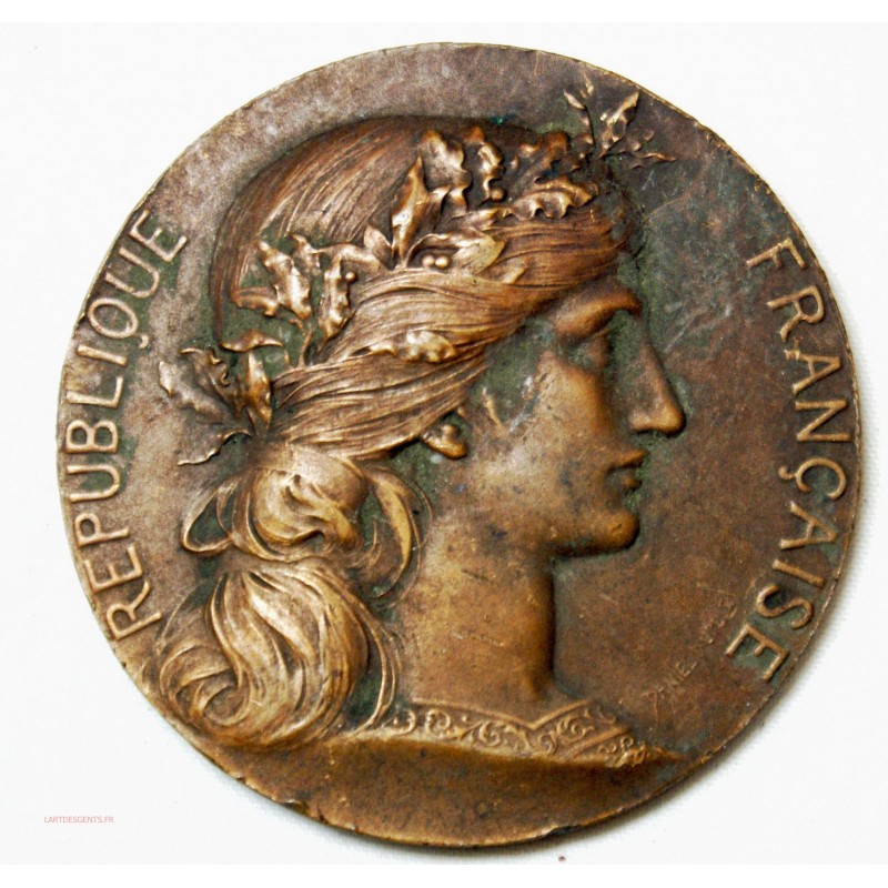 Médaille étBronze République Française par Henri Dubois -  l'art des gents Avignon