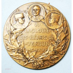 Médaille A la gloire des Héros de VERDUN 1916 par CH. PILLET
