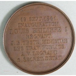 Médaille chemin de fer de Strasbourg à Bale (suisse) 1841 par BARRE