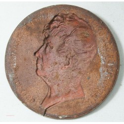 Médaille uniface Rouget de Lisle auteur Marseillaise 1833 recto+verso