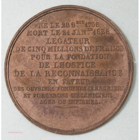Médaille UNIFACE LEGATEUR 1828 de 5 M. Frs pour Hospice