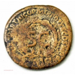 Romaine,  As de trajan contremarque taureau, 116 Ap JC RIC.644