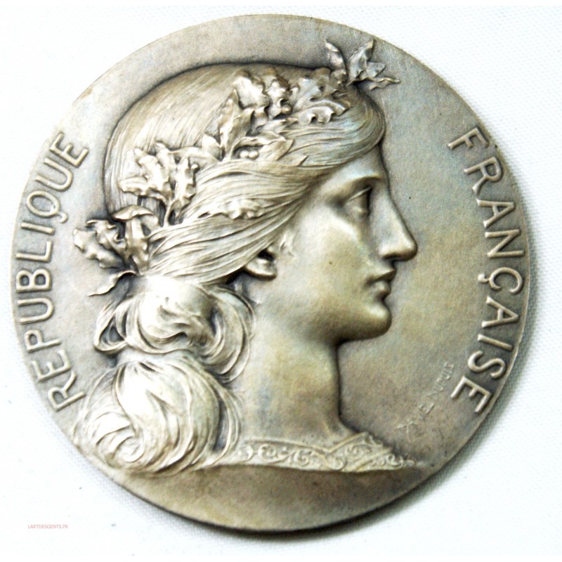 Médaille argent des beaux arts, décernée en 1937 sur tranche par Daniel Dupuis