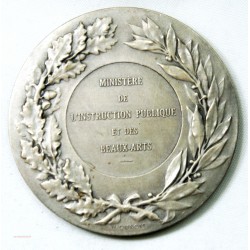 Médaille argent des beaux arts, décernée en 1937 sur tranche par Daniel Dupuis