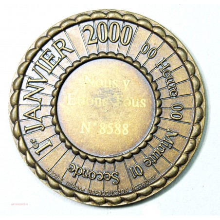 Médaille, Jeton "Nous y étions tous"  Truffe noire Neuilly réveillon 2000