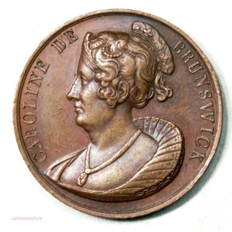 Médaille Caroline de Brunswisck (reine Angleterre 1728-1821)