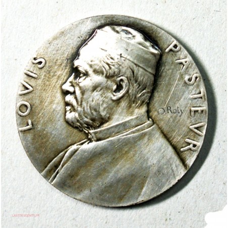 Médaille argent Louis Pasteur " DOLE ville natale de PASTEUR" par O. ROTY H.DUBOIS