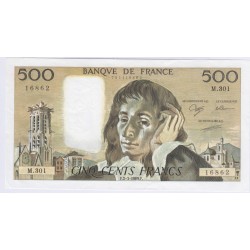 BILLET FRANCE 500 FRANCS PASCAL 2-3-1989 P/NEUF L'ART DES GENTS AVIGNON