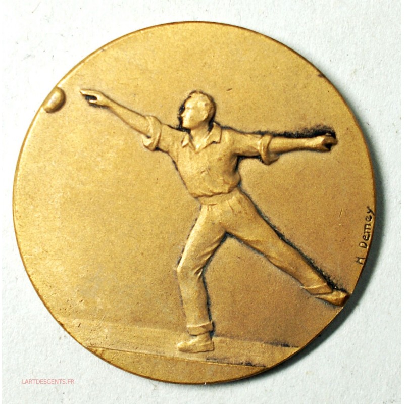 Médaille  de pétanque  par H. Demey, (1) lartdesgents.fr Avignon