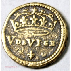 LOUIS XIII Poids monétaire 6 deniers 12 grains, Joli portrait