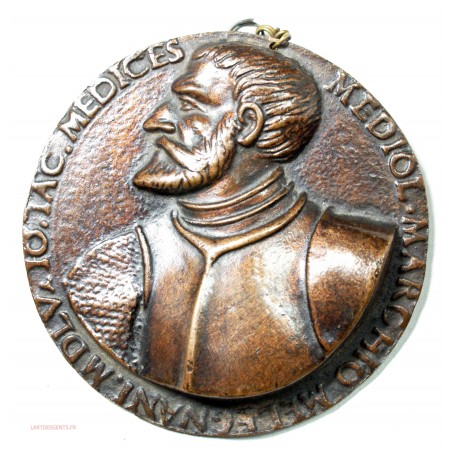 Médaille uniface Médiol. Marchio  Melegnani 1405 IO. IAC MEDICES
