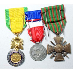 Médailles "1914-1918, valeur et discipline + travail (attribuée)", lartdesgents Avignon