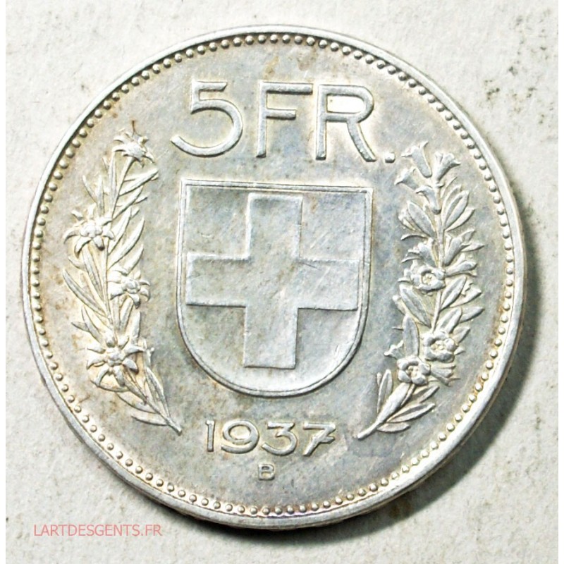 SUISSE - 5 FRANCS 1937