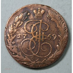 RUSSIE, 5 Kopek 1769 Catherine II