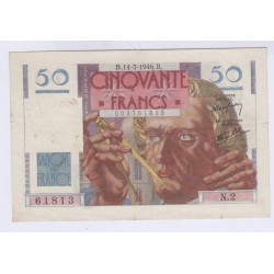 BILLET FRANCE 50 FRANCS LE VERRIER 14-03-1946 TTB L'ART DES GENTS