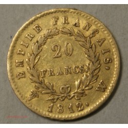 Napoléon Ier laurée, 20 Francs 1812W Lille, lartdesgents.fr