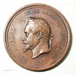 Médaille visite de Napoléon III à Lille en 1867 par J.C. Chaplain (6)