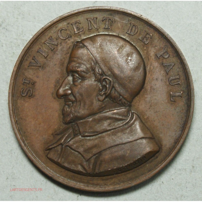 Médaille  Saint Vincent de Paul 1884 par O. TROTIN