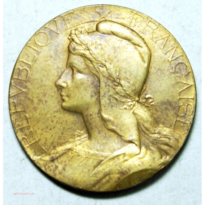 Médaille  République Française  signée Abel Lafleur