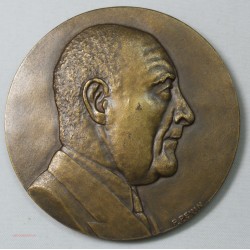 Médaille en souvenir à Louis Pradel, maire de Lyon 1957-1976 signé P.PENIN