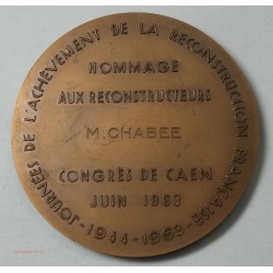 Médaille Journée de l'achèvement  juin 1963- Congès de Caen par DUROUX