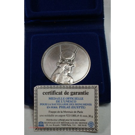 Rare Médaille Argent Unesco Philae 1975, lartdesgents.fr Avignon