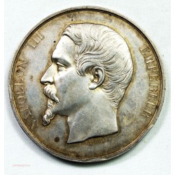 Médaille Argent, Napoléon III STE Agriculture de BEAUVAIS 1856 par BARRE