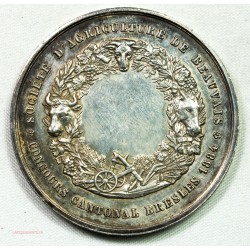 Médaille Argent Agriculture de BEAUVAIS 1884, Cantonal BRESLES par ROGAT