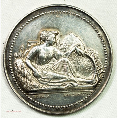 Médaille Argent Agriculture de BEAUVAIS 1884, Cantonal BRESLES par ROGAT