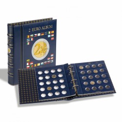 VISTA album numismatique pour pièces de 2 euros (4 feuilles neutres) avec étui L'ART DES GENTS AVIGNON