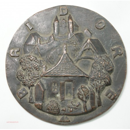 Médaille ancienne uniface du Village de BRIDORE (Indre et Loire)