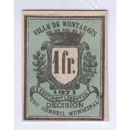 BILLET DE NECESSITE DE MONTARGIS 1 FRANC 1871 P/NEUF L'ART DES GENTS