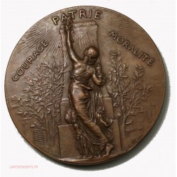 Médaille Courage Patrie Moralité, Gymnastique 1873 par Alphée DUBOIS, lartdesgents.fr