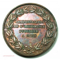Médaille Assistance Publique 1866 Pharmacie, lartdesgents.fr