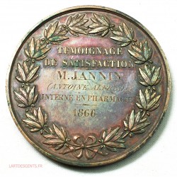 Médaille Assistance Publique 1866 Pharmacie, lartdesgents.fr
