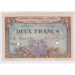 2 FRANCS ANNULE 16-02-1920 CHAMBRE DE COMMERCE DE CORBEIL L'ART DES GENTS AVIGNON