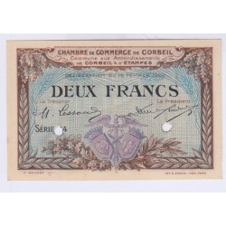 ANNULE 2 FRANCS 16-02-1920 CHAMBRE DE COMMERCE DE CORBEIL NEUF L'ART DES GENTS AVIGNON